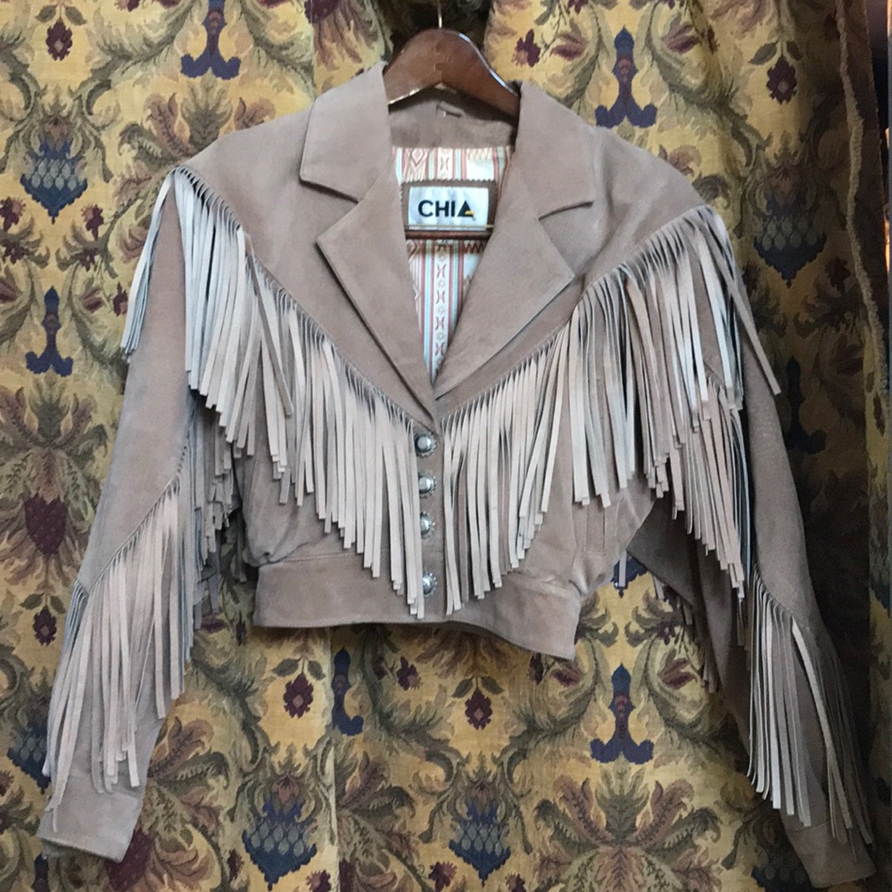 Suede fringe jacket